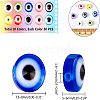 Resin Evil Eye Beads RESI-NB0001-15-6x8-2