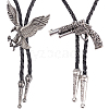 2Pcs 2 Style Gun & Eagle Shape Laria Necklaces for Men Women NJEW-GF0001-02-1