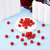 Beadthoven 50Pcs Cinnabar Beads CARL-BT0001-01-14