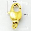 Brass Swivel Lobster Claw Clasps X-KK-E100-17x9mm-G-NF-1