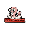 Word I'm A Bookworm Enamel Pin JEWB-C017-01D-1