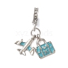 Rack Plating Alloy Crystal Rhinestone European Dangle Charms PALLOY-S189-28P-1