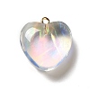 Transparent Resin Pendants RESI-F035-02A-2