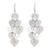 Brass Dangle Earrings EJEW-B157-02A-P-4