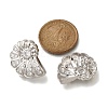 Rack Plating Shell Shape Brass Micro Pave Clear Cubic Zirconia Stud Earrings EJEW-H143-27P-5