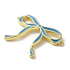 Brass Enamel Connector Charms KK-D098-01G-3