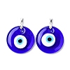 Handmade Evil Eye Lampwork Pendants LAMP-C001-02D-1