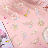 4 Bags 2 Styles Alloy & Resin Clip Hair Barrettes PHAR-SC0001-005-6