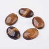 Natural Tiger Eye Flat Back Cabochons G-G741-18x25mm-01-1