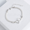 Double Heart Alloy Link Bracelets FS-WGC61CE-02-1