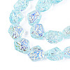 Transparency Electroplate Glass Beads Strands GLAA-T023-41A-06-3