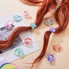 20Pcs 20 Colors Polyester & Plastic Girls Hair Accessories OHAR-TA0001-18-7