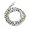 Transparent Electroplate Glass Beads Strands GLAA-K064-04A-HR02-2