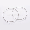 316 Surgical Stainless Steel Hoop Earrings Findings X-STAS-K146-039-40mm-1