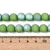 Frosted Opaque Glass Beads Strands GLAA-T032-P10mm-MBB06-4
