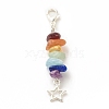 Chakra Theme Natural Gemstone Pendant Decorations X1-HJEW-JM00645-03-1