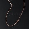 1.5mm Rack Plating Brass Oval Link Chain Necklaces for Women Men MAK-L044-32RG-3