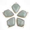 Electroplate Natural Green Aventurine Pendants G-S344-20C-1