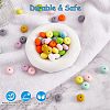 20Pcs 10 Colors Rondelle Silicone Beads JX323A-01-5