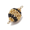 Seed Beads Loom Round Connector Charms PALLOY-MZ00375-3