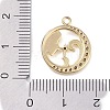Brass Micro Pave Clear Cubic Zirconia Pendants FIND-B077-02G-09-3