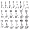20Pcs 10 Styles Alloy Cord Ends with Lobster Claw Clasps HJEW-PH02011-1