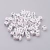  50g Opaque Acrylic Horizontal Hole Letter Beads SACR-TA0001-19Q-1