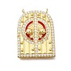 Brass Micro Pave Cubic Zirconia Pendants KK-Z125-23A-G-1