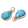 Synthetic Turquoise Pendants G-S359-364B-4