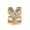 Brass Micro Pave Cubic Zirconia Beads KK-D356-03C-G-1