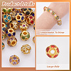   40Pcs 10 Colors Brass Rhinestone Beads KK-PH0006-03-4