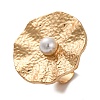 Flat Round Alloy Open Cuff Rings for Women RJEW-U028-02G-2