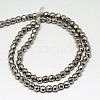 Electroplate Non-magnetic Synthetic Hematite Beads Strands G-J169B-4mm-M-3