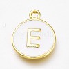 Brass Enamel Pendants KK-H103-01E-G-1