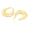 Croissant Shape Rack Plating Brass Hoop Earrings EJEW-A028-01G-2