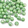 Glazed Porcelain Round Beads X-PORC-S489-8mm-09-1