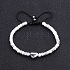 Natural Howlite Braided Beaded Bracelets PW-WG7DEFA-12-1