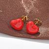 Brass Stud Earrings EJEW-F359-06G-5