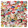 100Pcs PVC Self-Adhesive Mushroom Stickers PW-WG42893-01-1