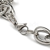 Non-Tarnish 201 Stainless Steel Oval Link Chain Bracelets STAS-Z056-19P-3