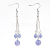 Natural Aquamarine Dangle Earrings EJEW-JE02813-09-1