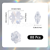 80Pcs Transparent Faceted Glass Connector Charms GLAA-SP0001-88C-01-2