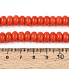 Opaque Spray Painted Glass Beads X-GLAA-ZX008-8mm-18M-4