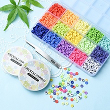 DIY Heishi Word Bracelet Making Kit DIY-YW0006-44