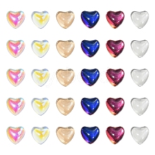 30Pcs 6 Colors Flat Back K9 Glass Rhinestone Cabochons MRMJ-YW0002-004