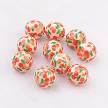 Spray Painted Resin Beads GLAA-F049-A14