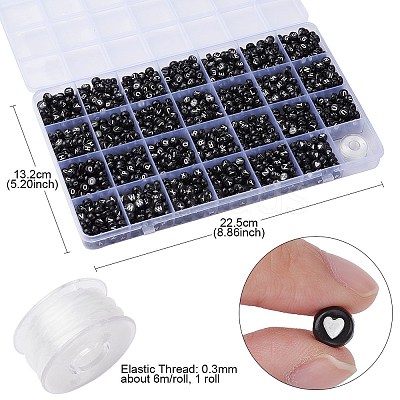 DIY Letter Stretch Bracelet Making Kit DIY-YW0007-60B-1