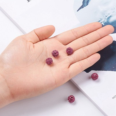 Pave Disco Ball Beads X-RB-A130-10mm-16-1
