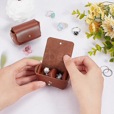 PU Imitation Leather Wedding Ring Pouch ABAG-WH0045-10B-1