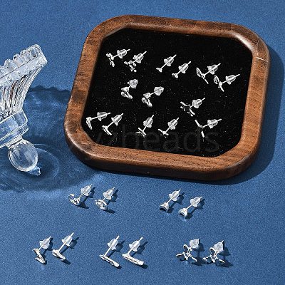 2 Pairs Alloy Stud Earrings for Women EJEW-FS0001-27J-1